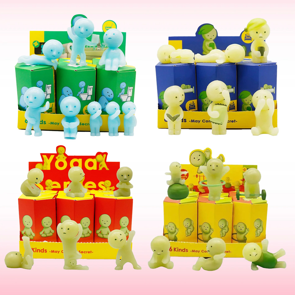 Yoga Fitness First - Figuras Miniatura que Brillan en la