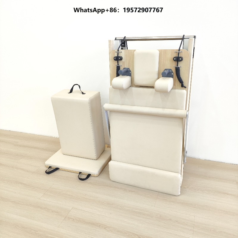 Yoga Fitness Pilates Reformer - Cama Plegable de Madera de Roble