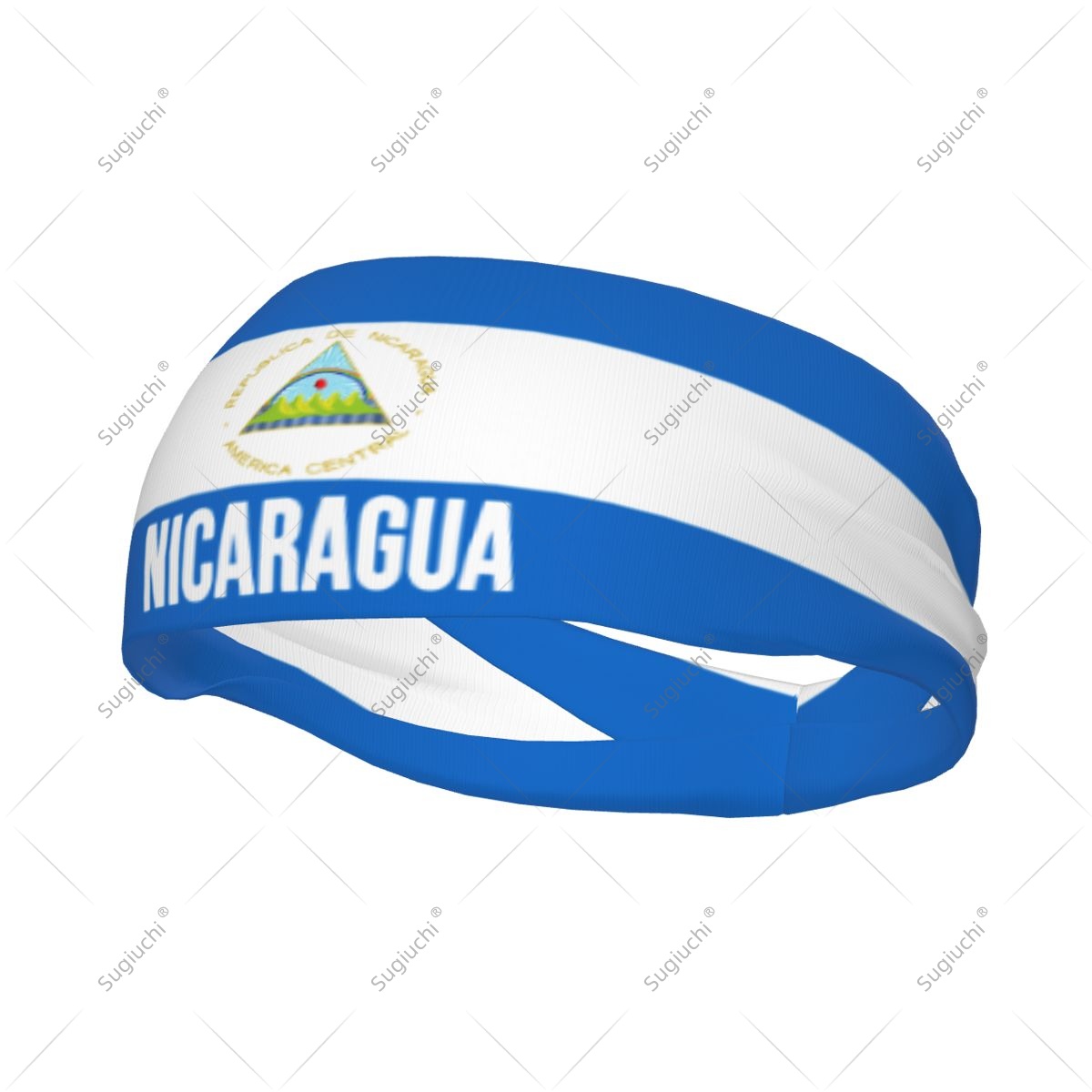 Yoga Fitness Nicaragua - Diademas elásticas anchas con la bandera