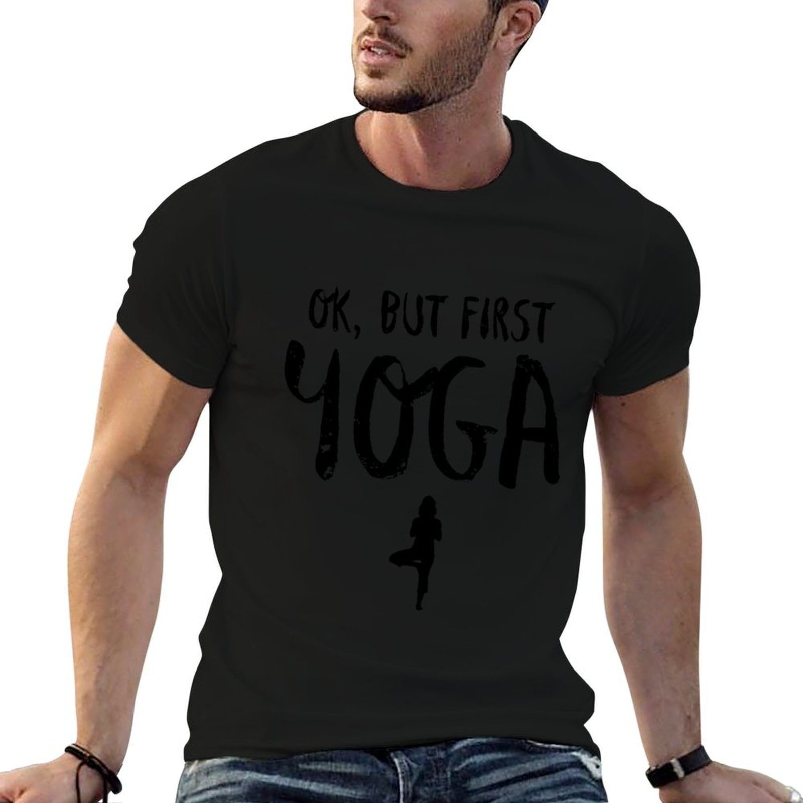 Yoga Fitness First - Camiseta divertida para amantes del yoga,