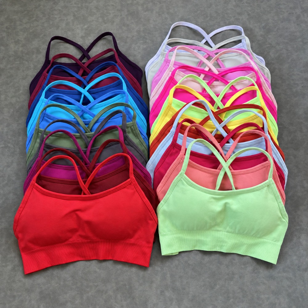Yoga Fitness Stretching - Sujetador deportivo acolchado sin costuras con