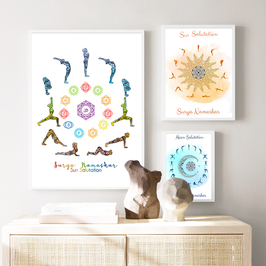 Posa de Yoga, sol, luna, Salut - Yoga Fitness Rooms reseña y precio