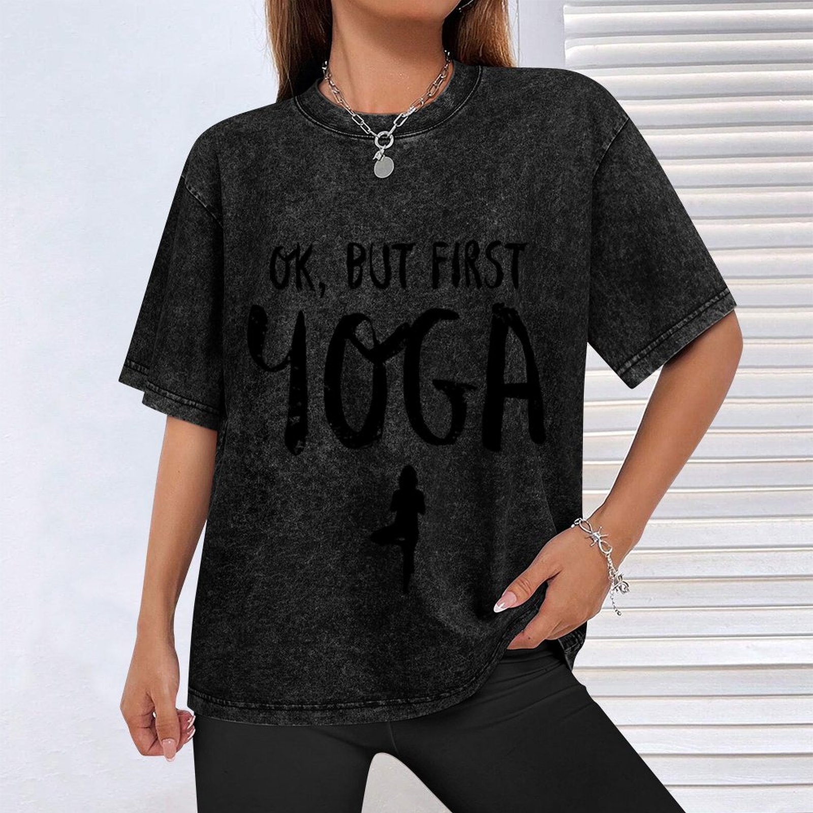 Camiseta Ok But First Yoga Fun - Yoga Fitness First reseña y precio