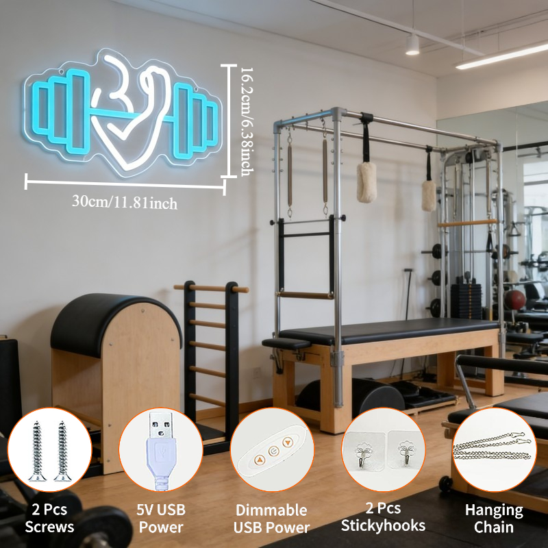 Letrero LED de Neón con Diseño - Yoga Fitness Rooms reseña y precio